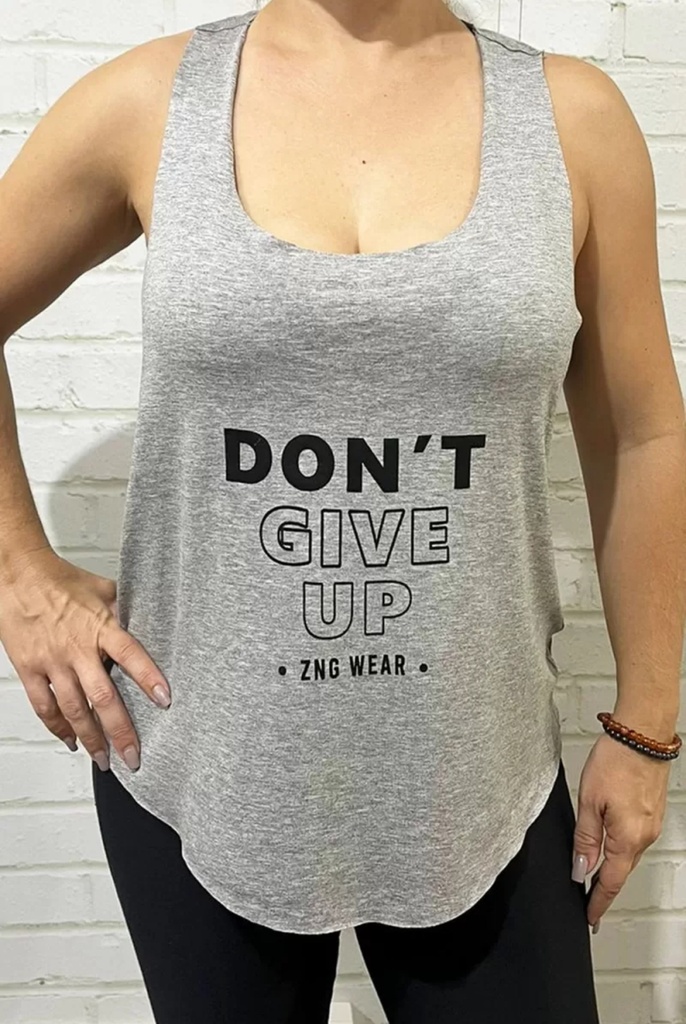 Майка трикотажна сіра Don’t give up