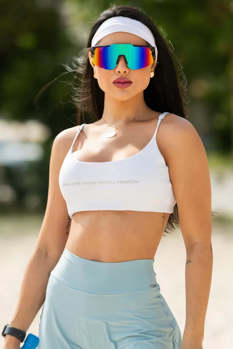 Топ Beach Sun білий на тонких бретелях